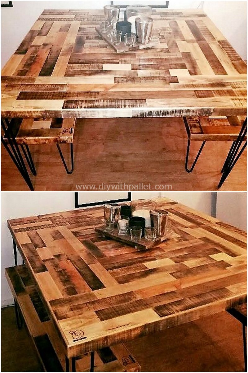 repurposed pallet dinning set