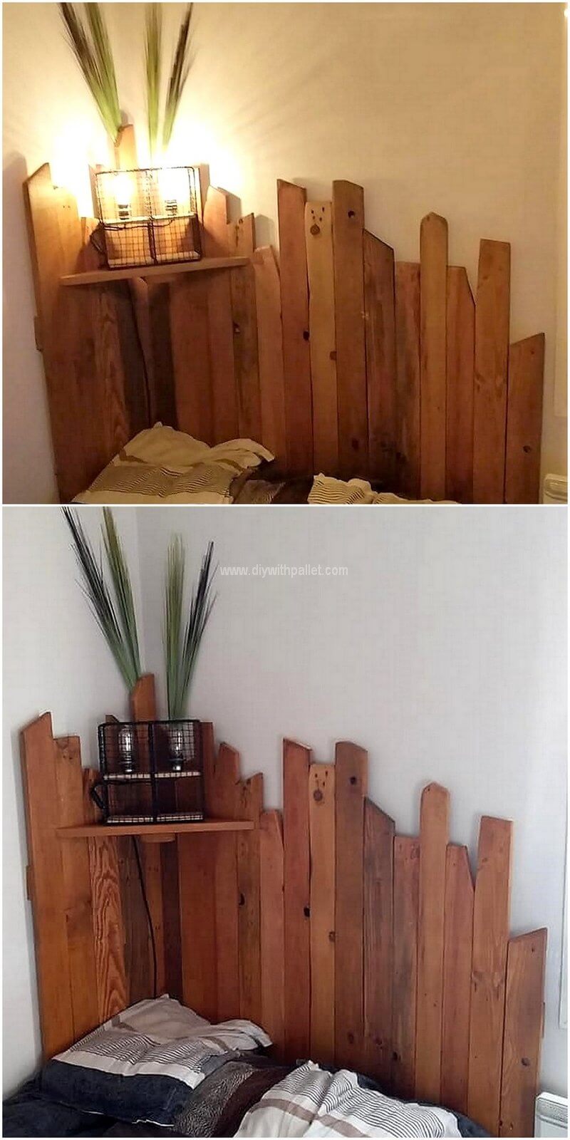 pallet bed headboard idea