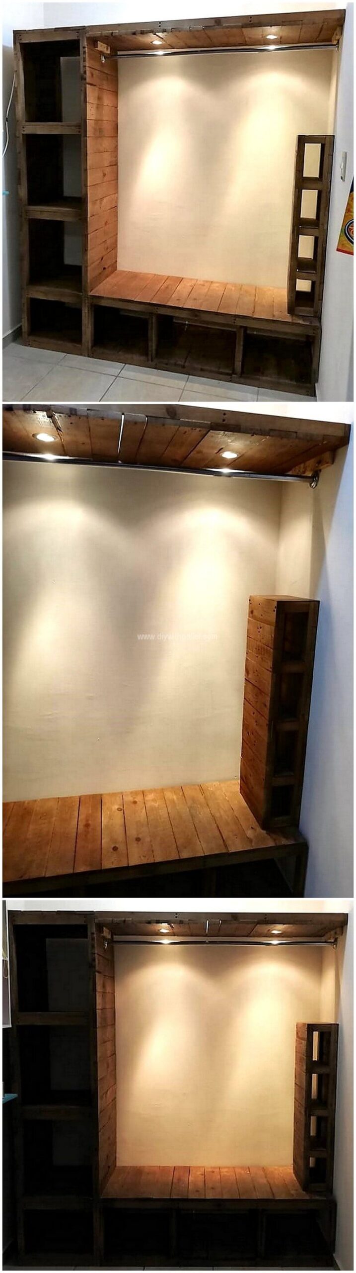 wooden pallet wardrobe