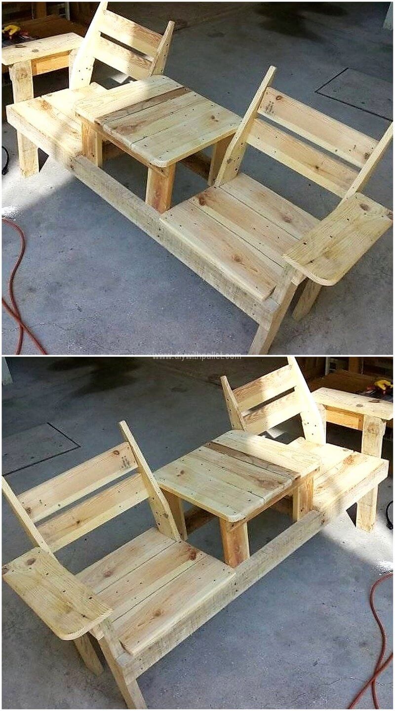 pallet chair bench