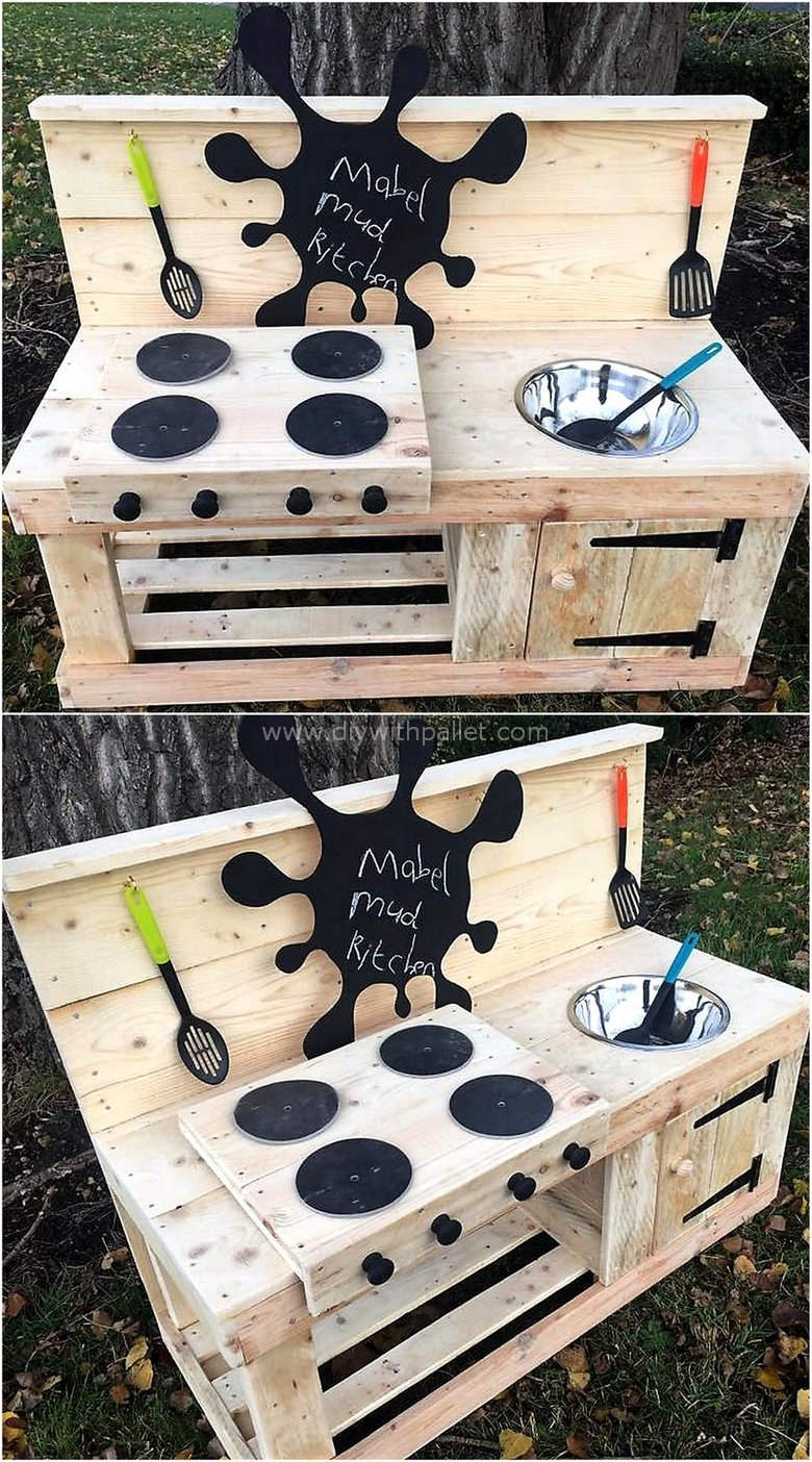 pallet mud kitchen