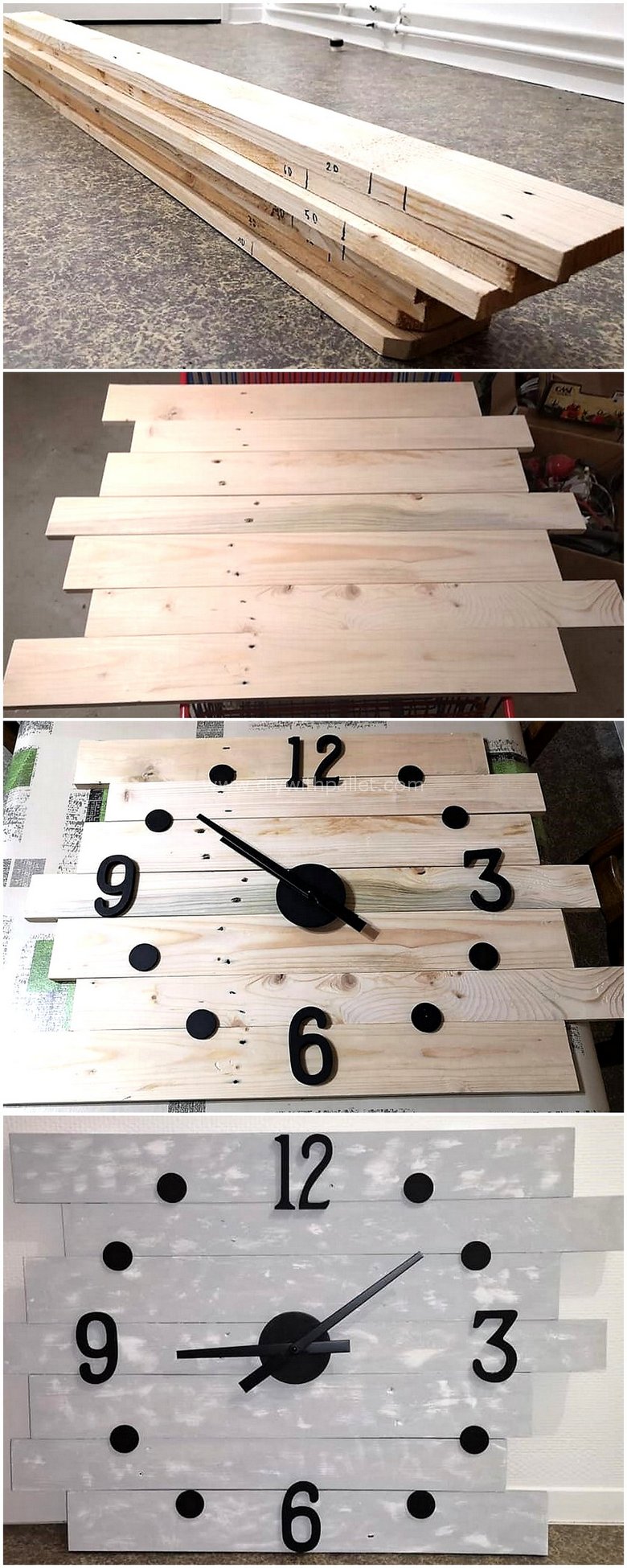 DIY wood pallet clock