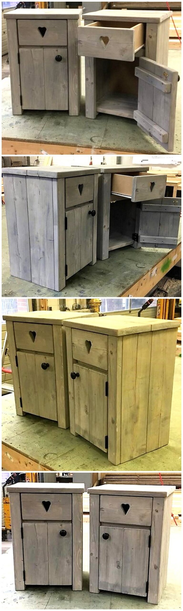 wood pallet night stand