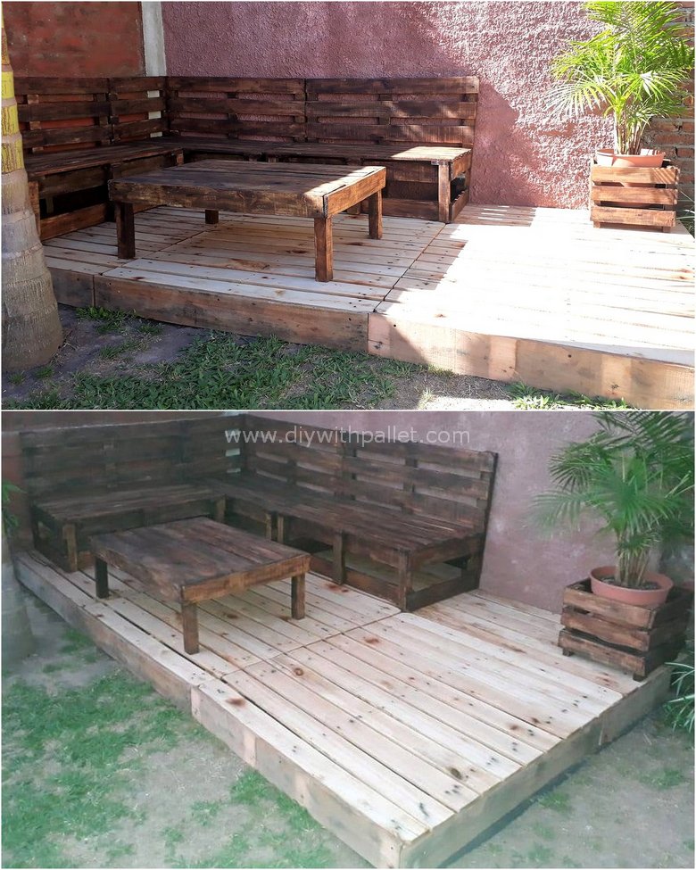 pallet garden deck and furniture