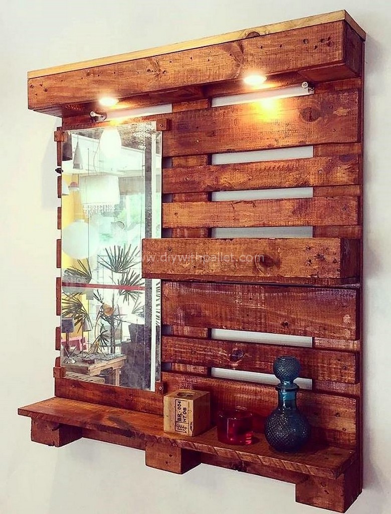 pallet rustic mirror
