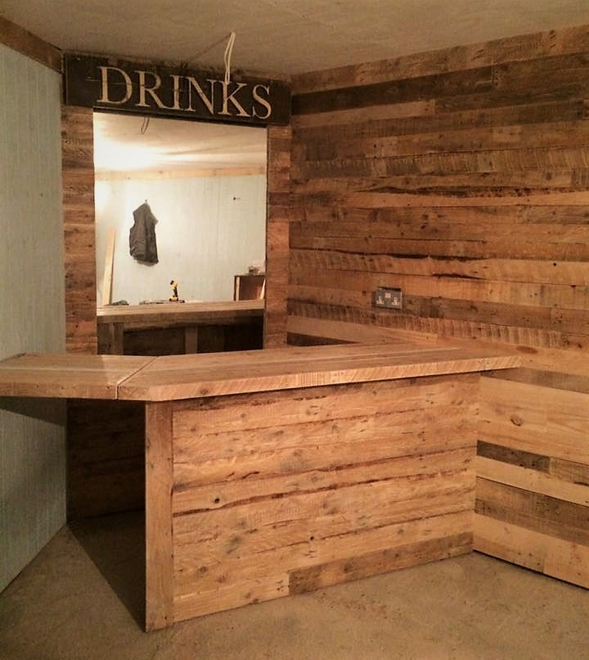 wooden pallet bar