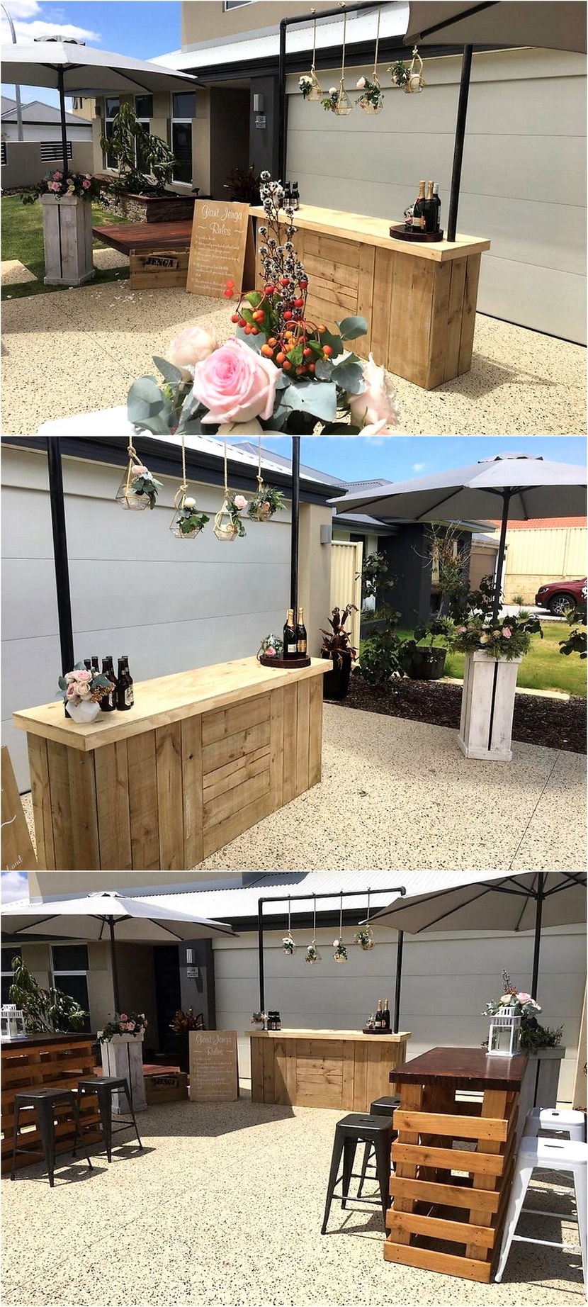 pallet wooden bar