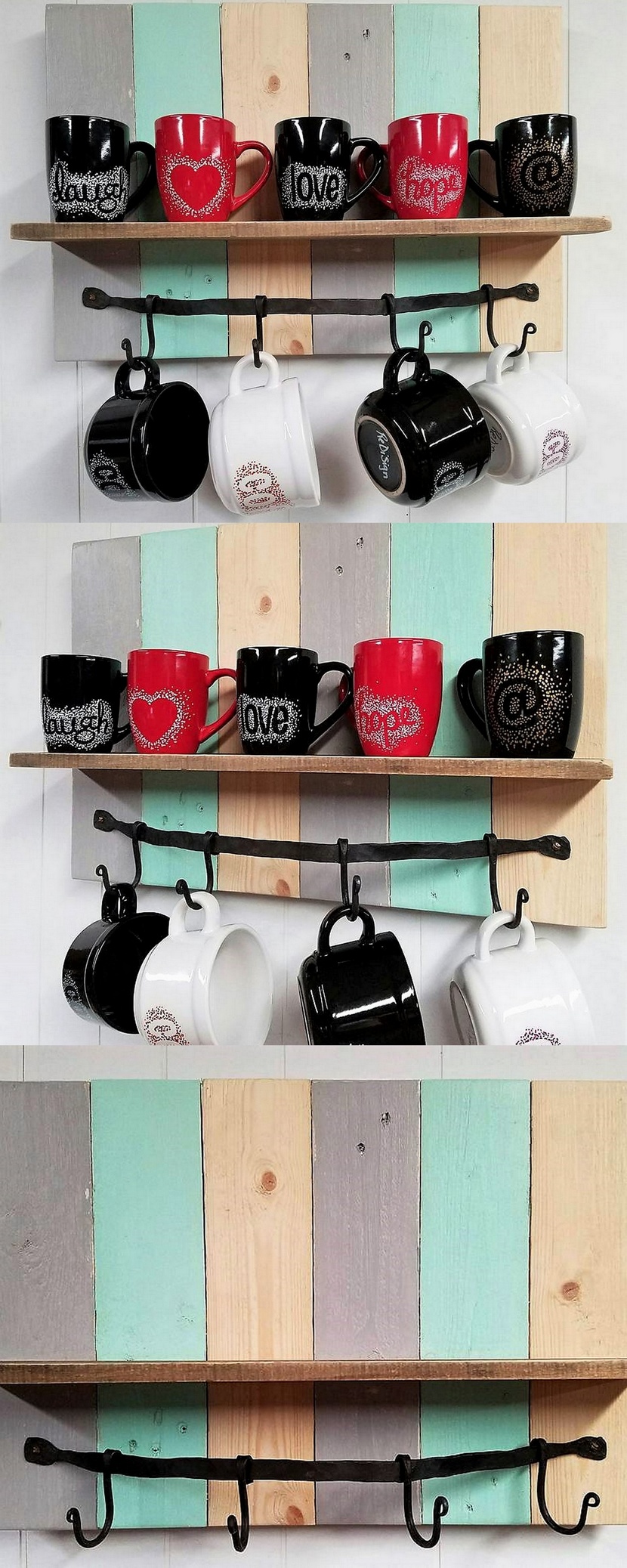 rustic look pallet shelving