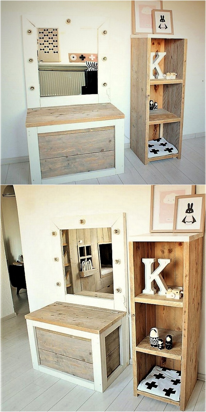 wooden pallet dressing table