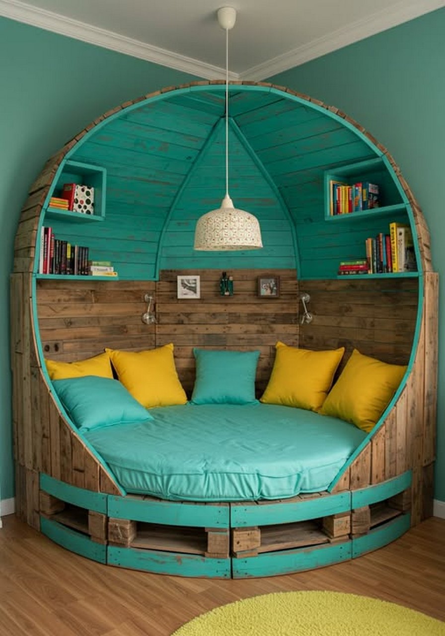 wood pallet made reading nooks (1)