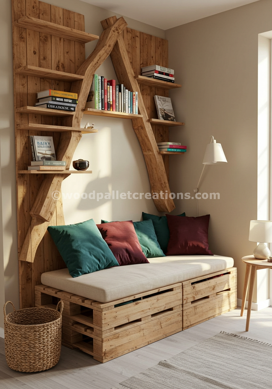 wood pallet made reading nooks (2)