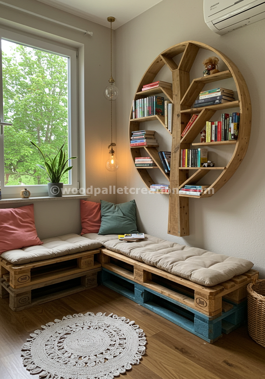 wood pallet made reading nooks (3)