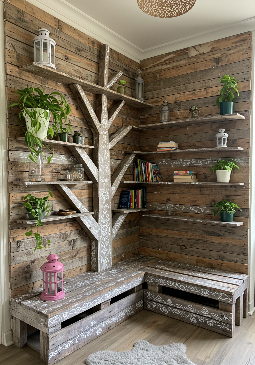 wood pallet made reading nooks (10)