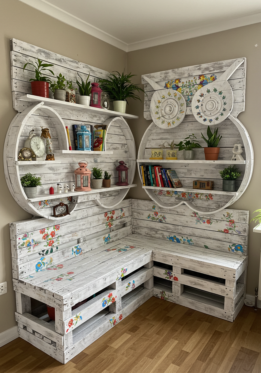 wood pallet made reading nooks (11)