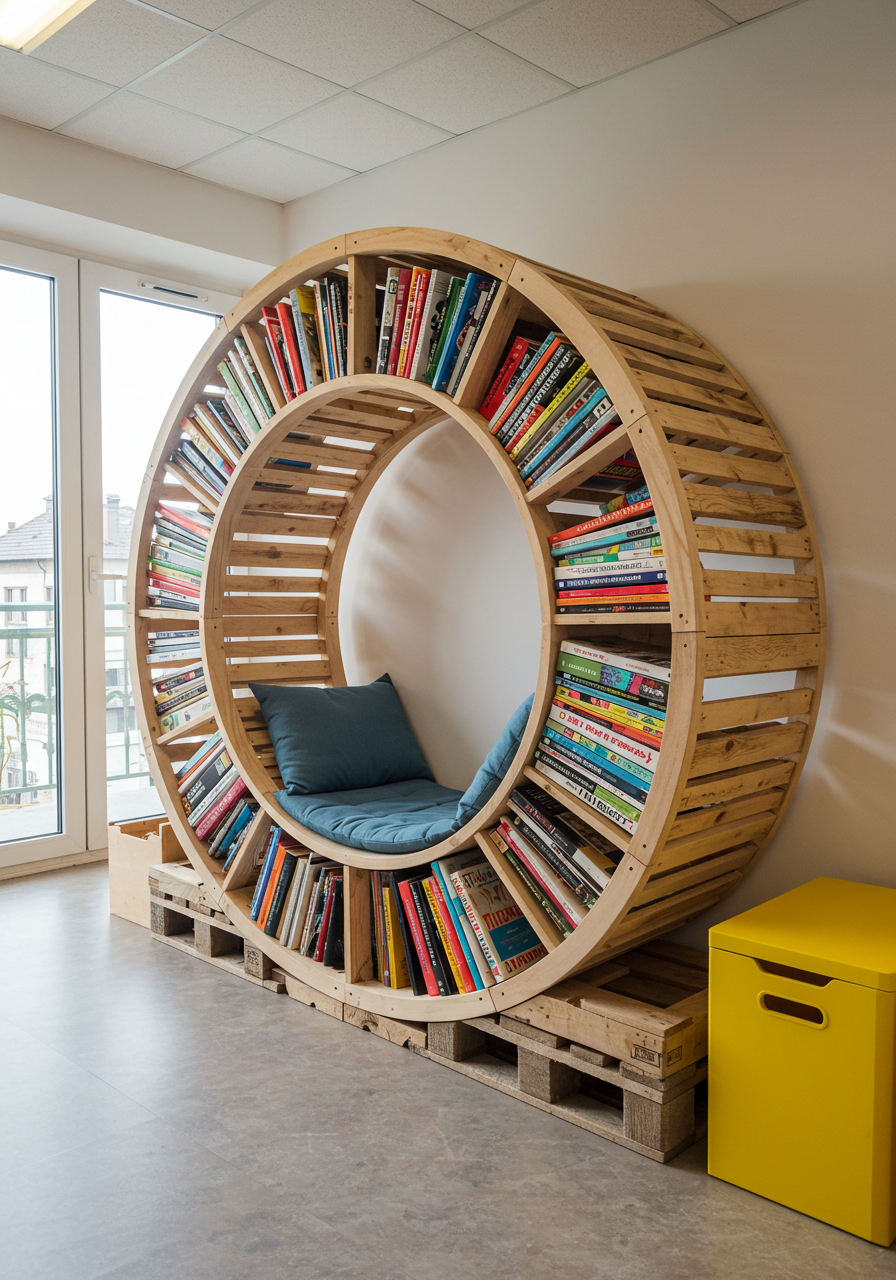 wood pallet made reading nooks (19)