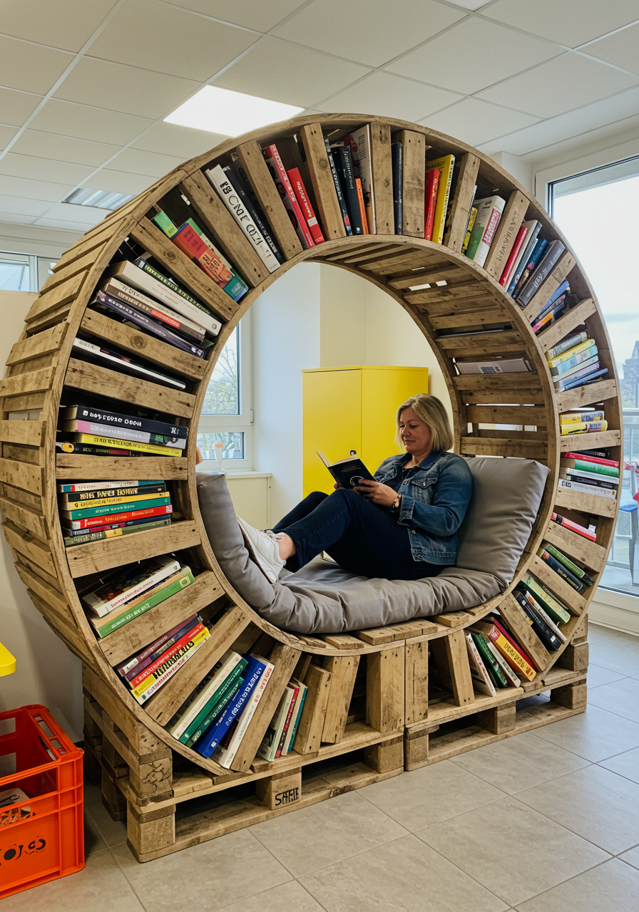 wood pallet made reading nooks (21)