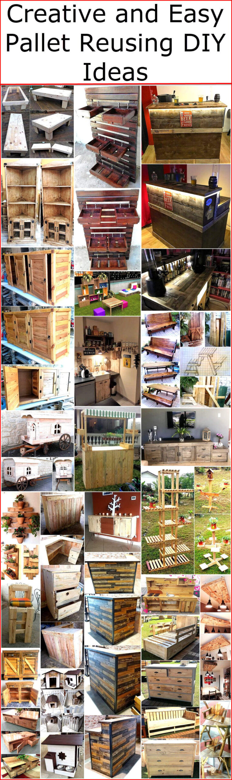 Creative and Easy Pallet Reusing DIY Ideas