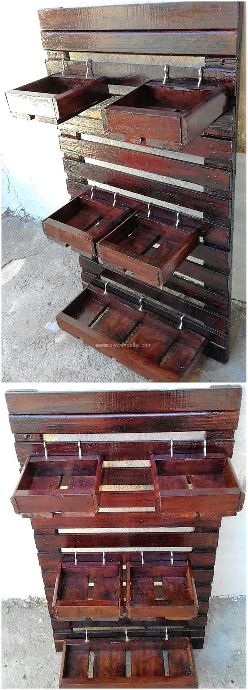 pallet vertical pots stand