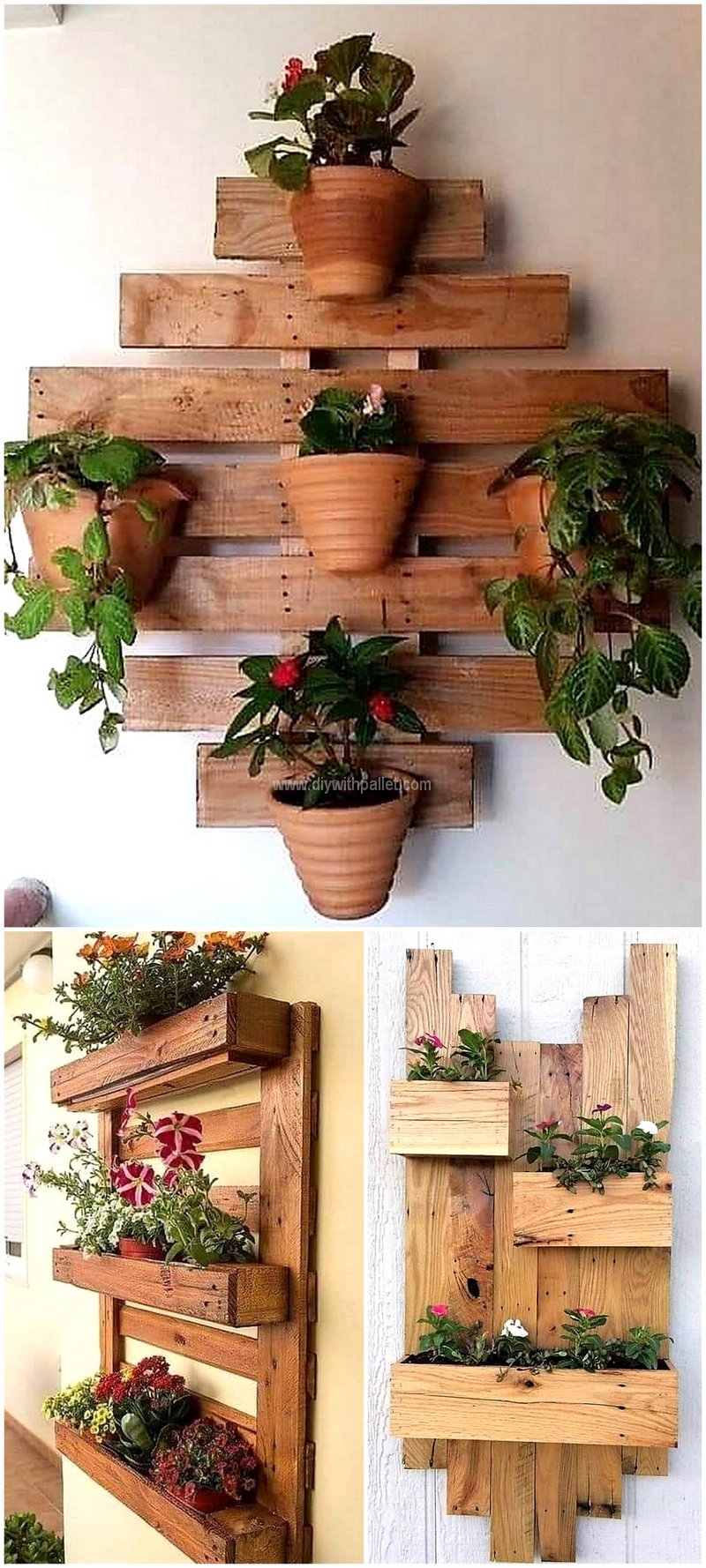 pallet wall planters