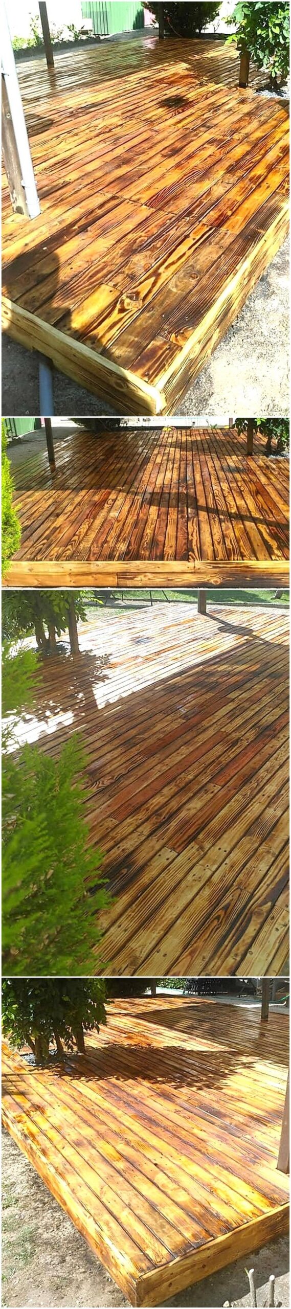 wooden pallet garden terrace