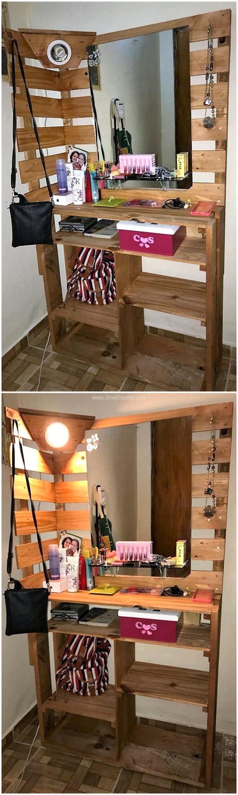 wood pallet vanity
