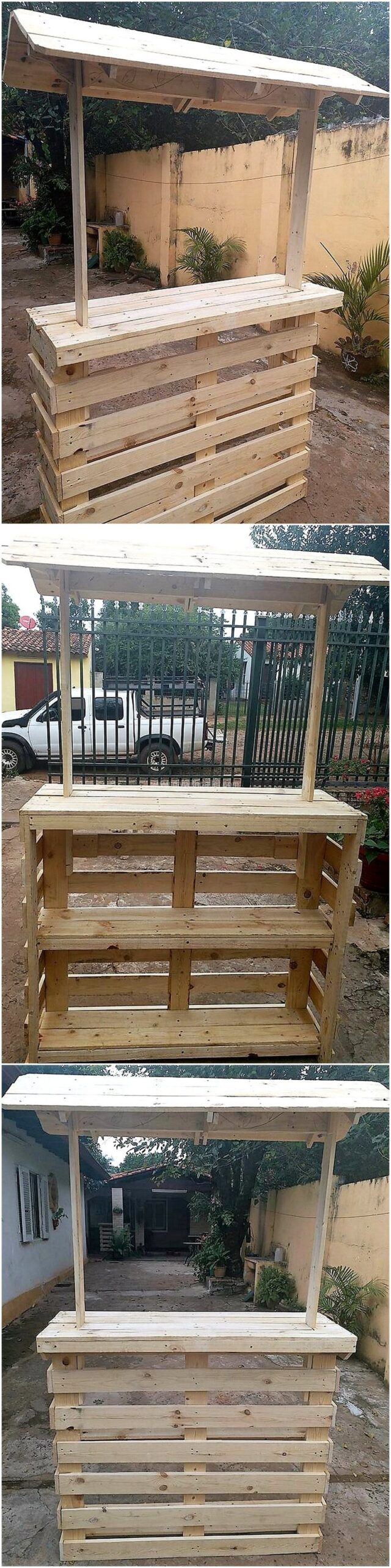 recycled pallets bar