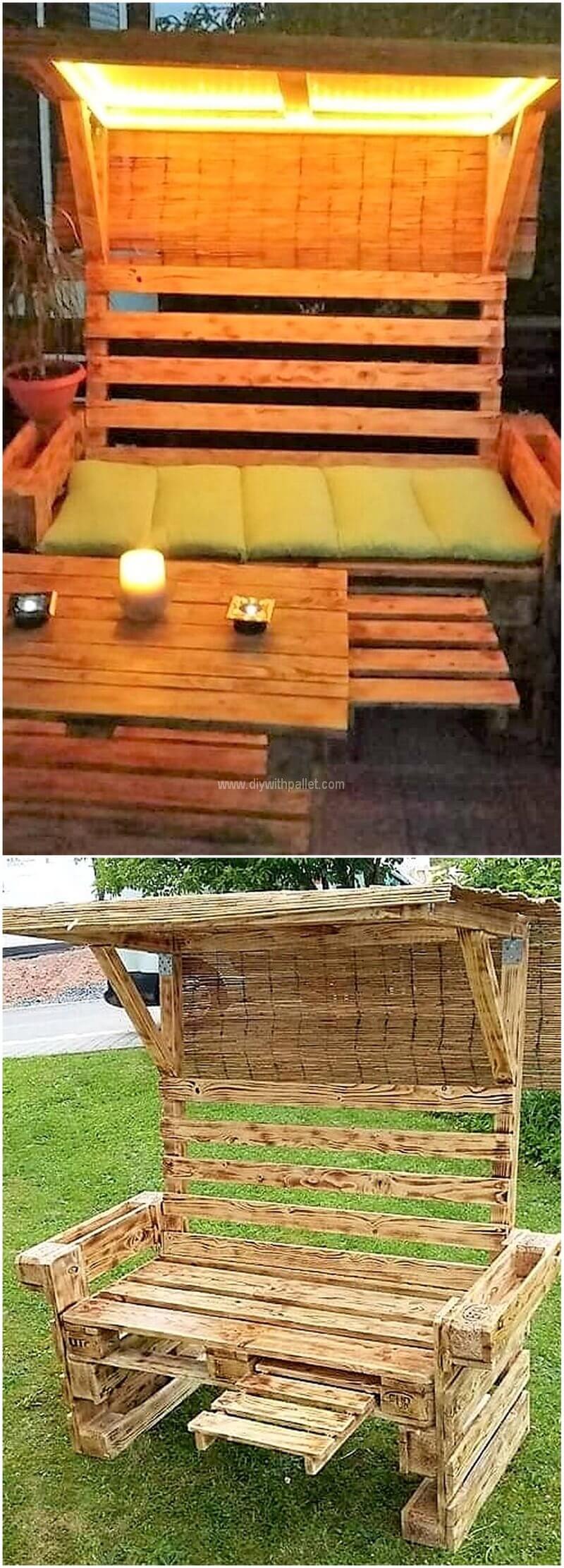 pallet garden seating