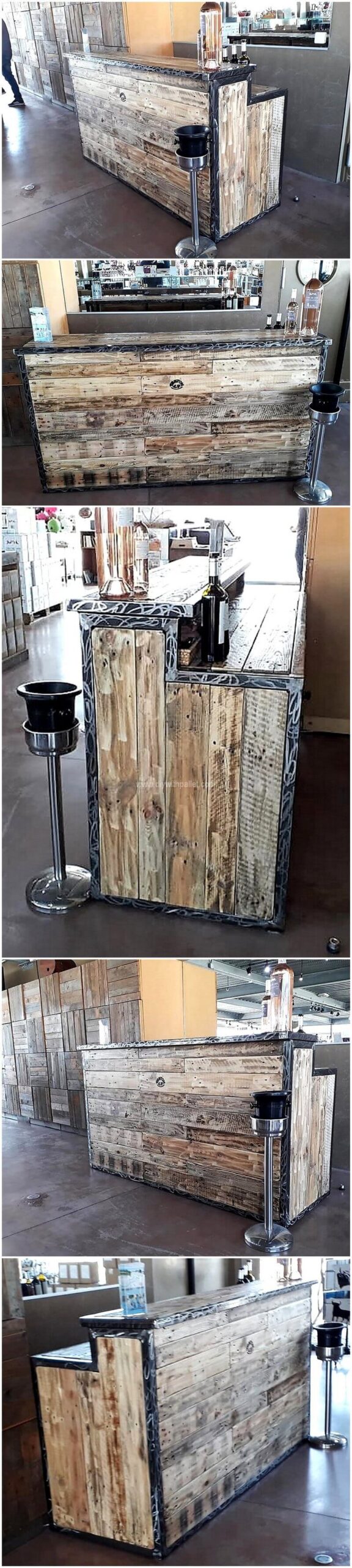recycled pallets bar