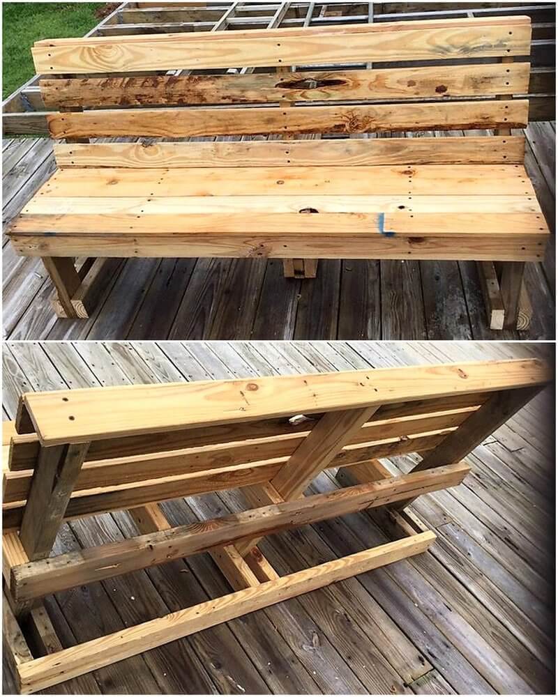 reused pallets bench