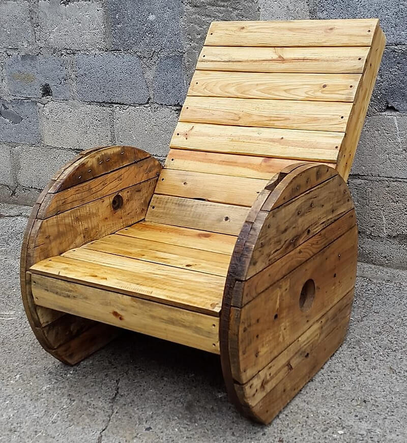 pallet plus cable reel chair