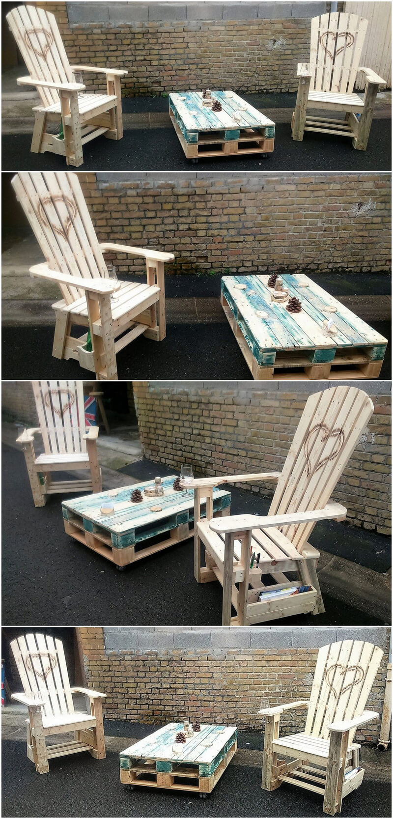 pallets wooden patio furniture
