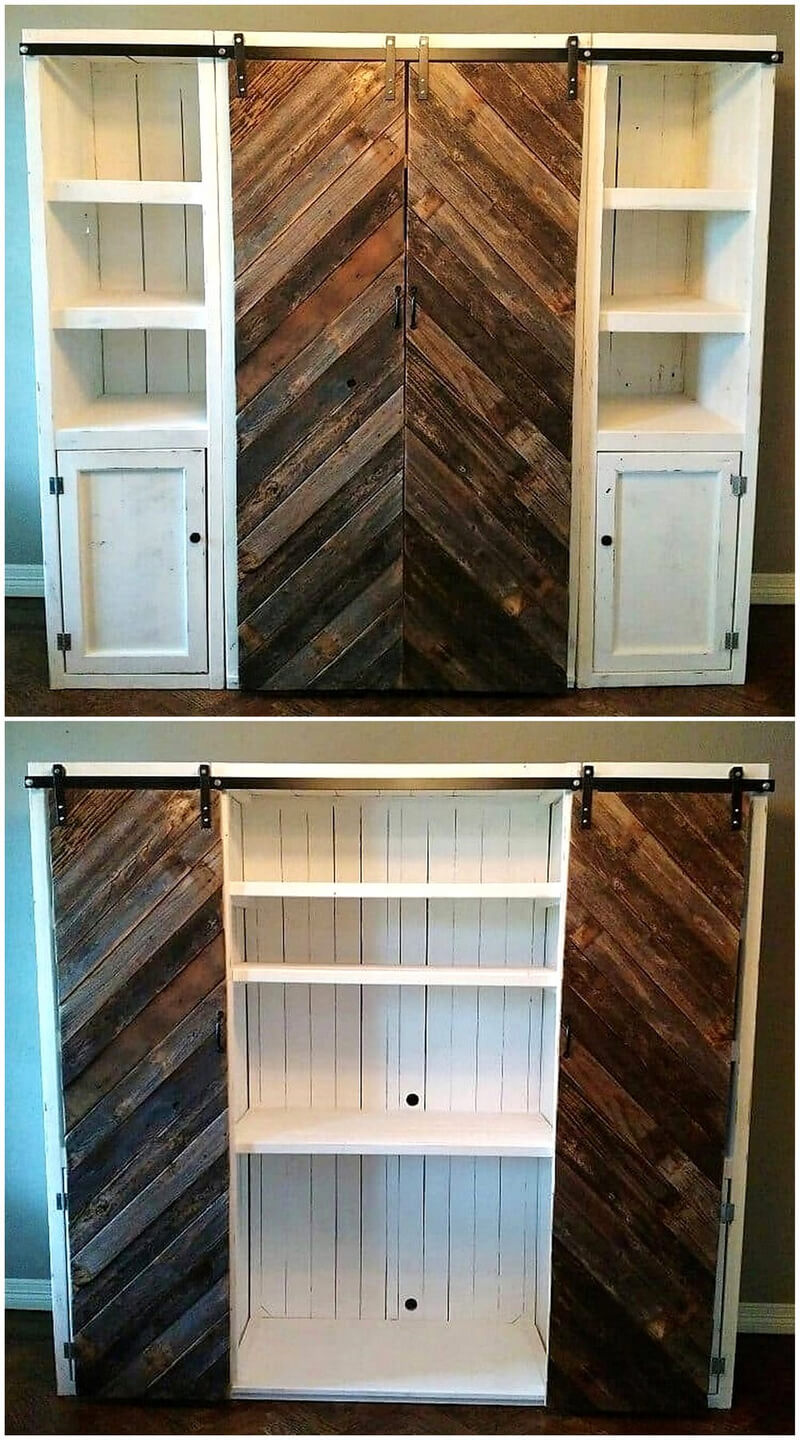 pallets made closet plan