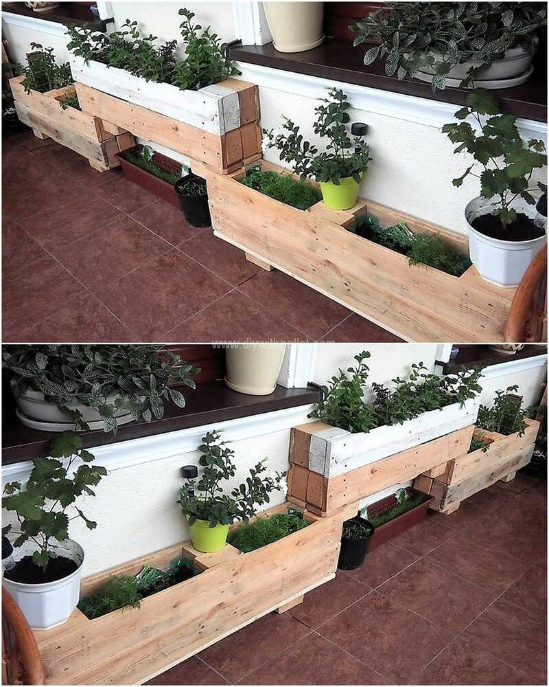 pallet wooden planters