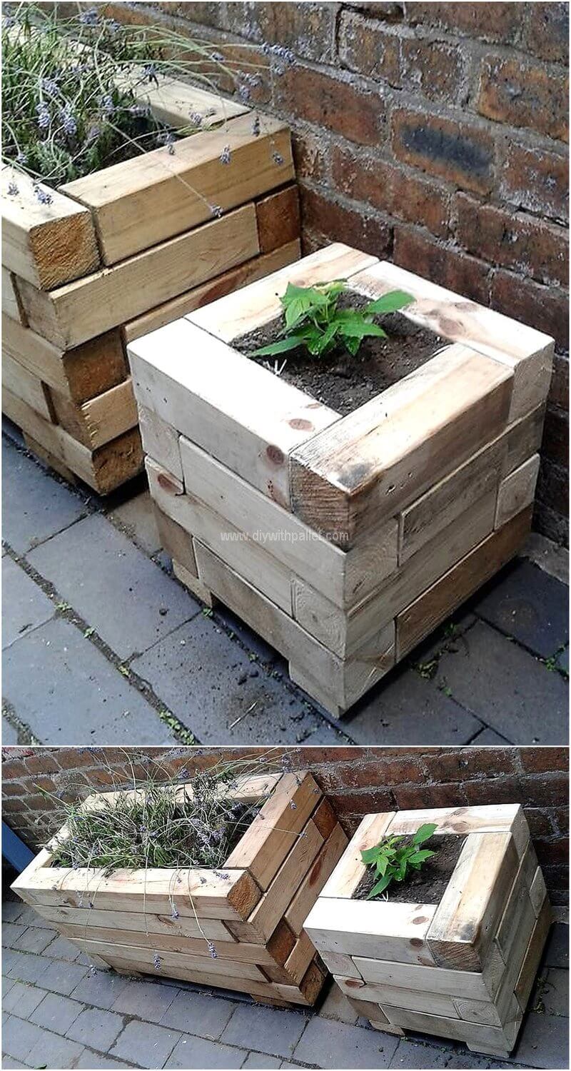 recycled pallet planters