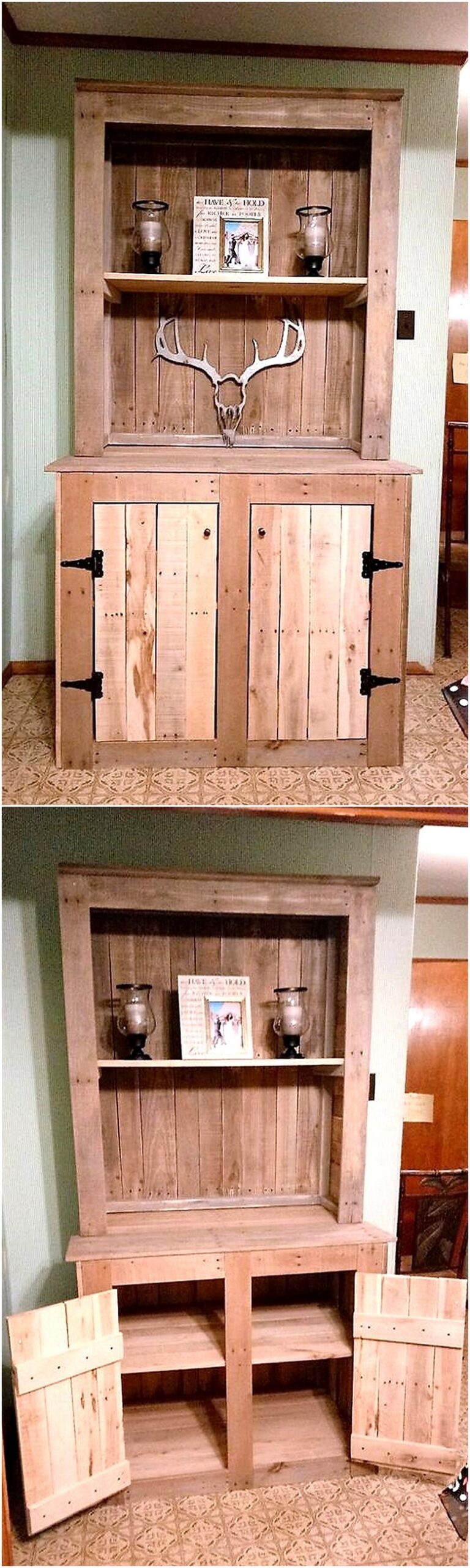 wood pallets hand crafted wardrobe
