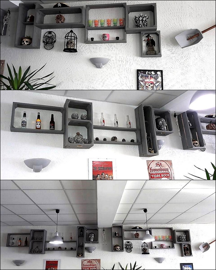 pallet wall shelves
