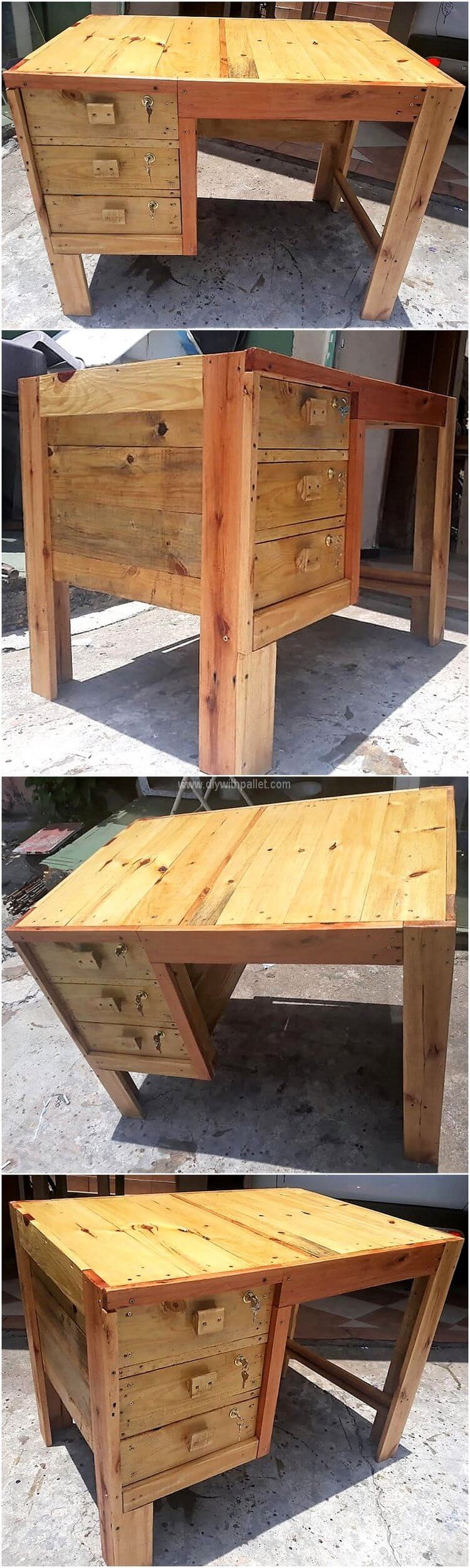 wooden pallet desk