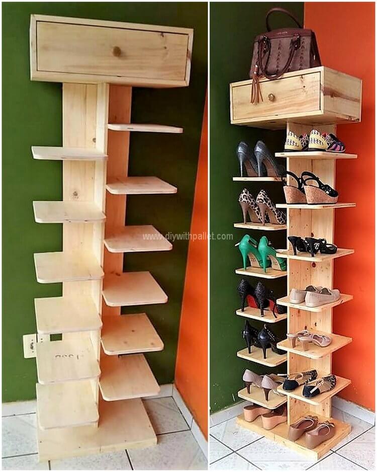 pallet shoe rack