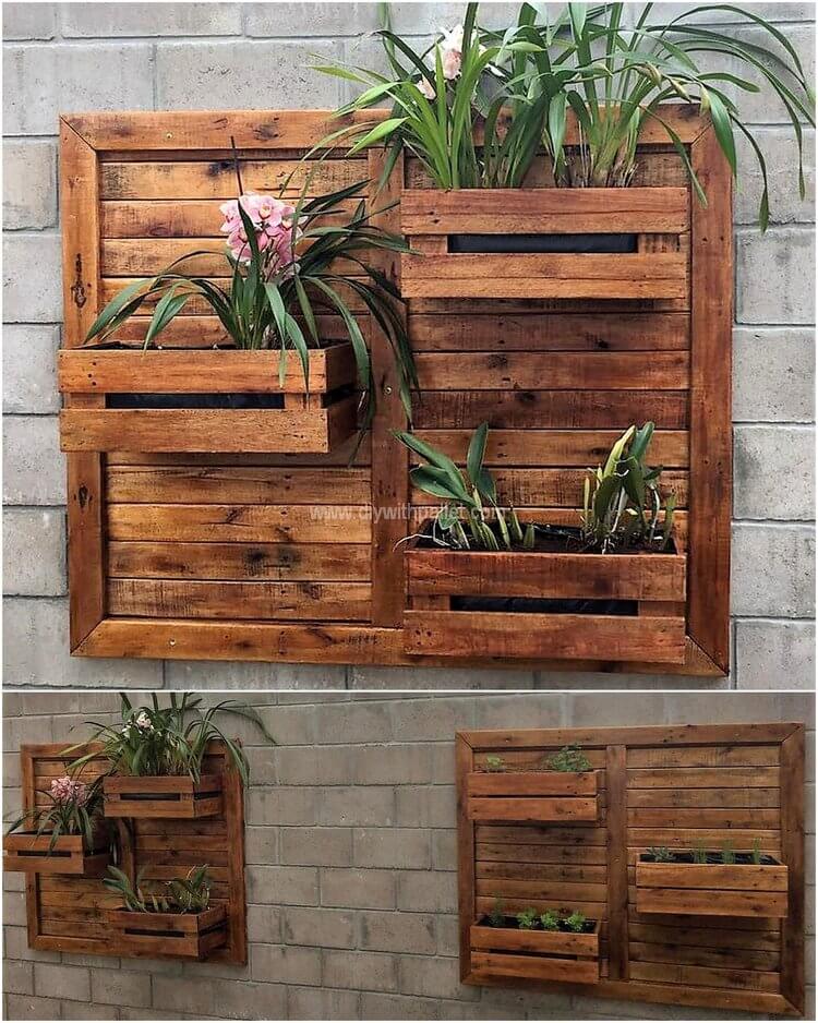 pallet wall planters