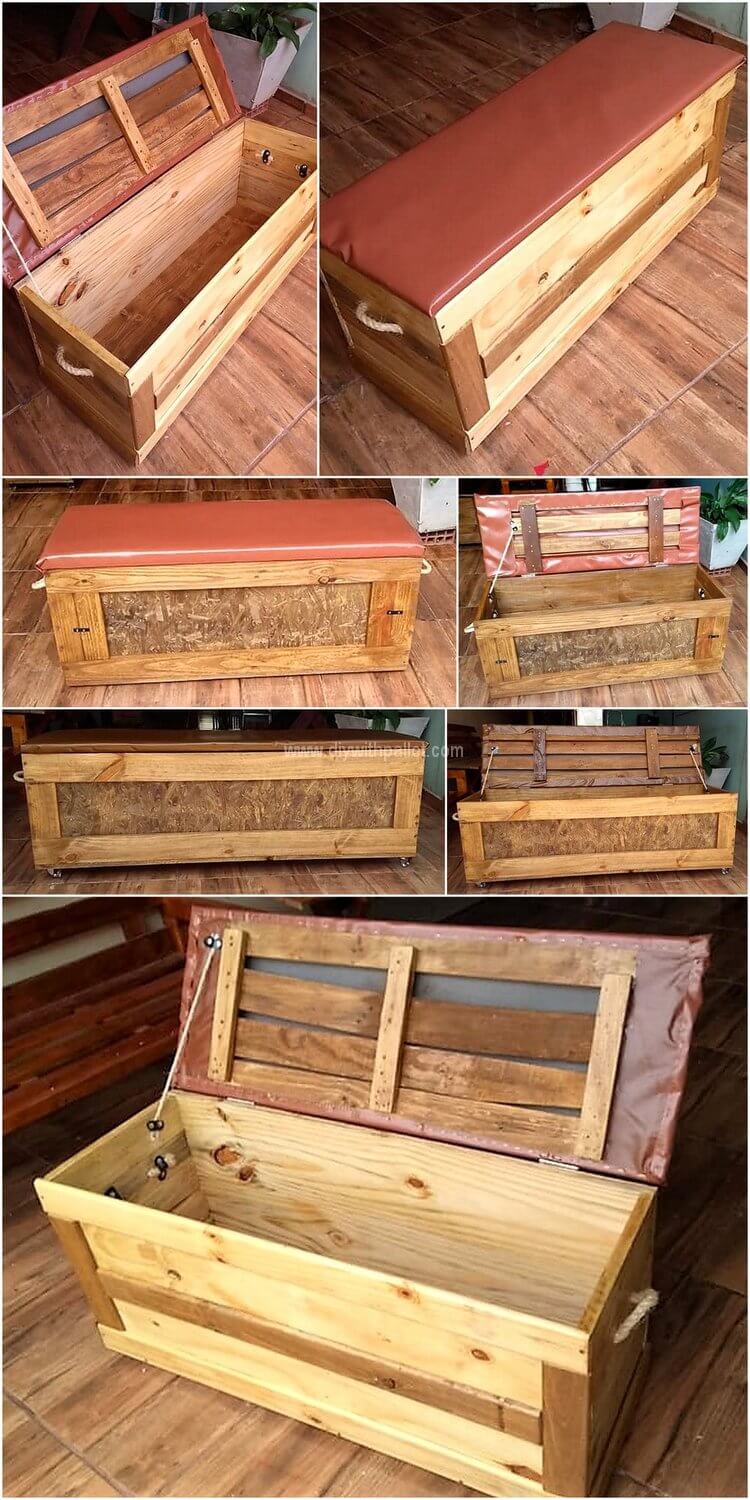 pallet chest cum bench