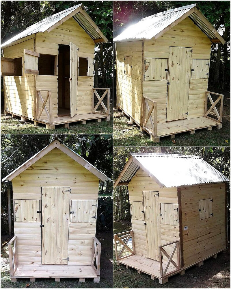 wooden pallets kids playhouse