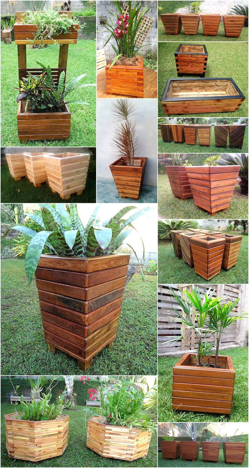 wooden pallet planters