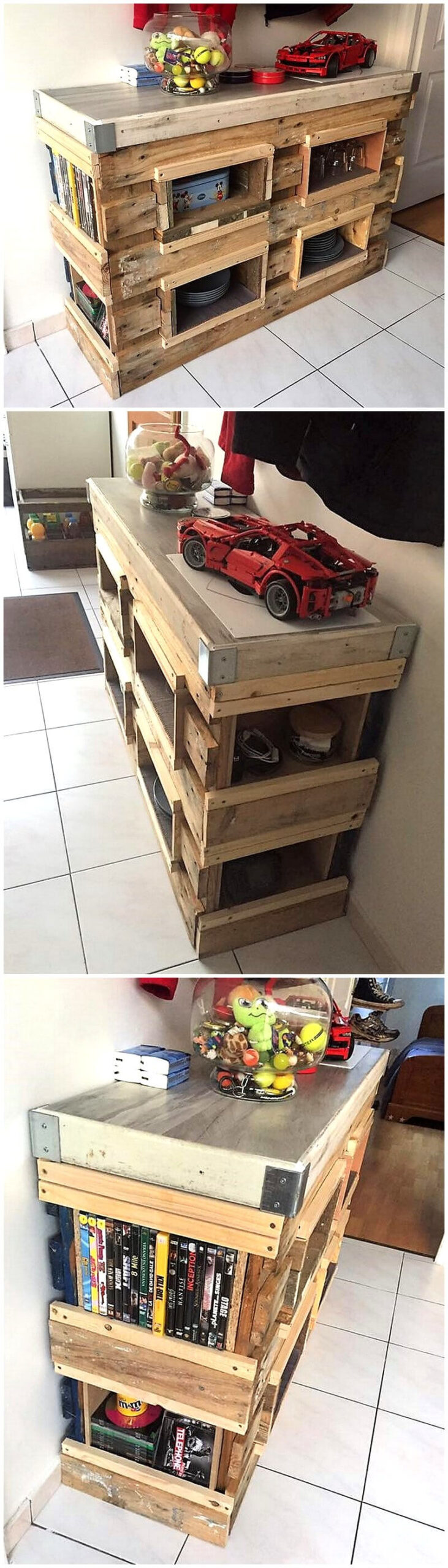 pallets wooden rustic entryway table idea