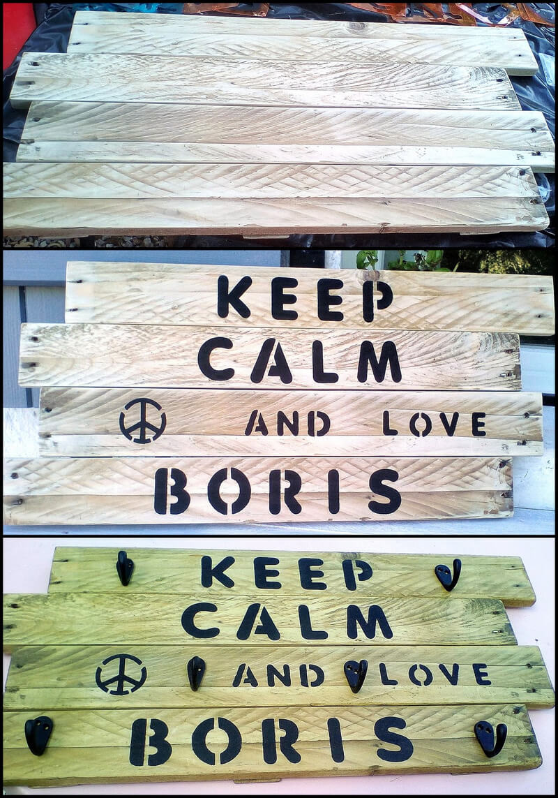 diy pallet hanger idea