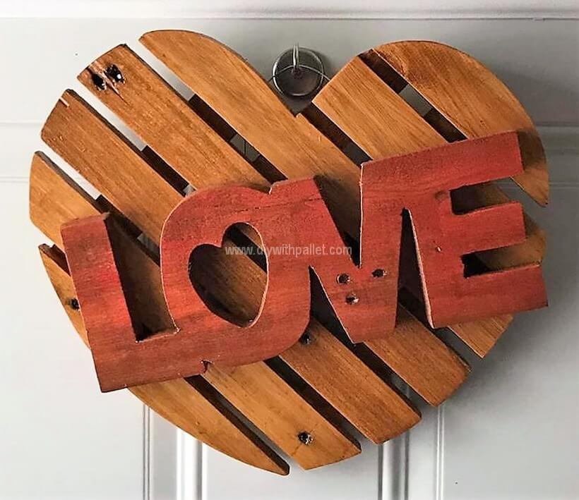 pallet wall love art craft