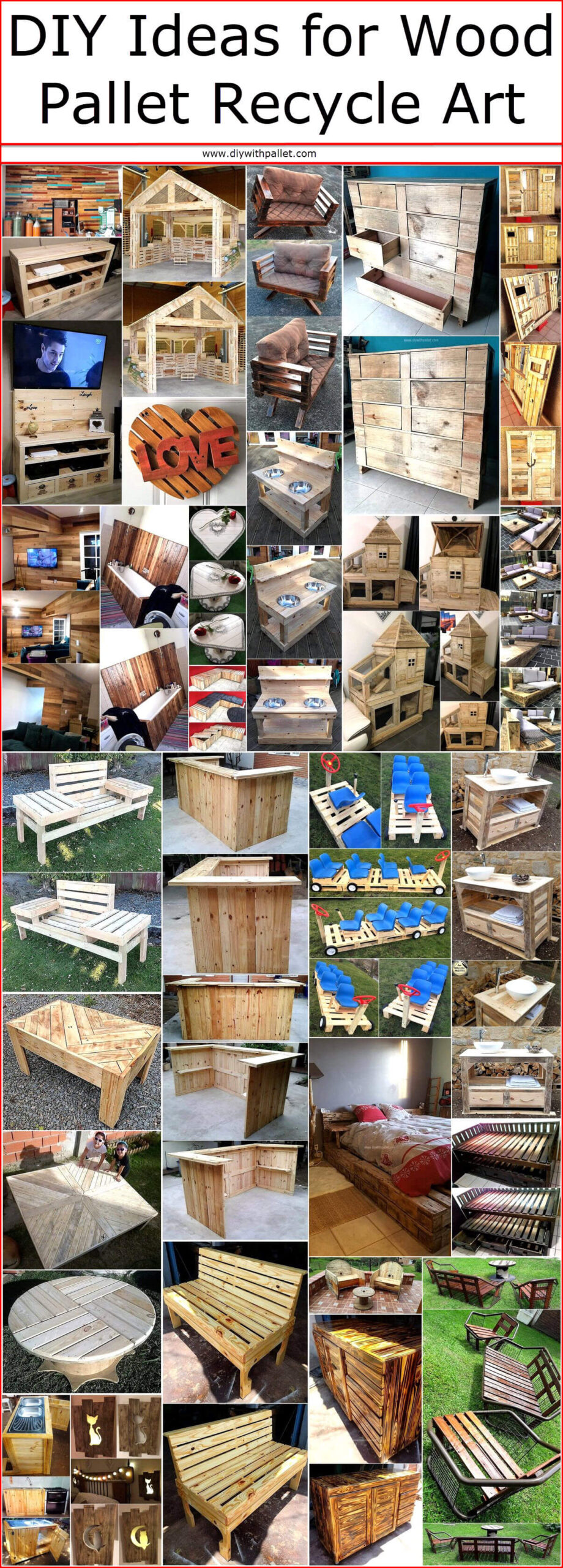 DIY Ideas for Wood Pallet Recycling Art