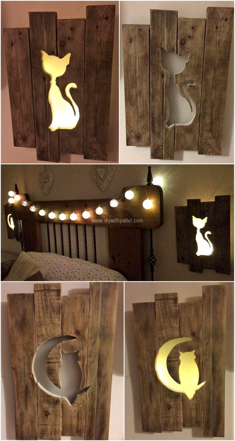pallet night light art