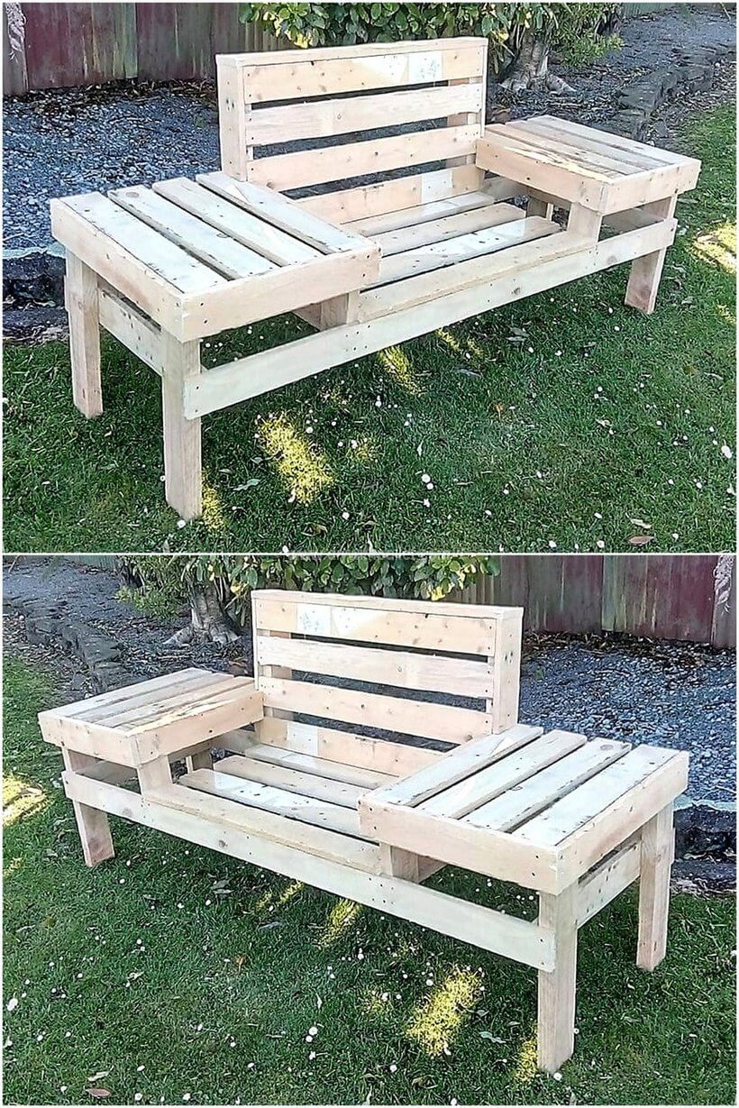 pallet garden bench