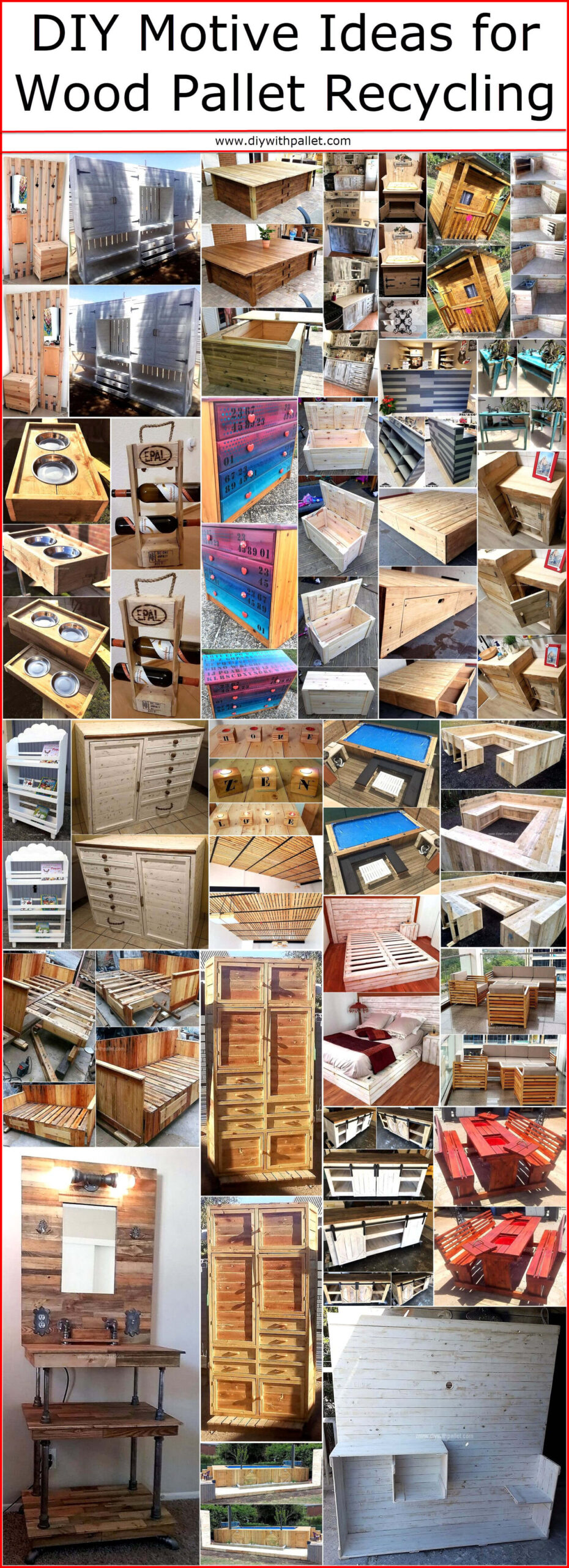 DIY Motive Ideas for Wood Pallet Recycling