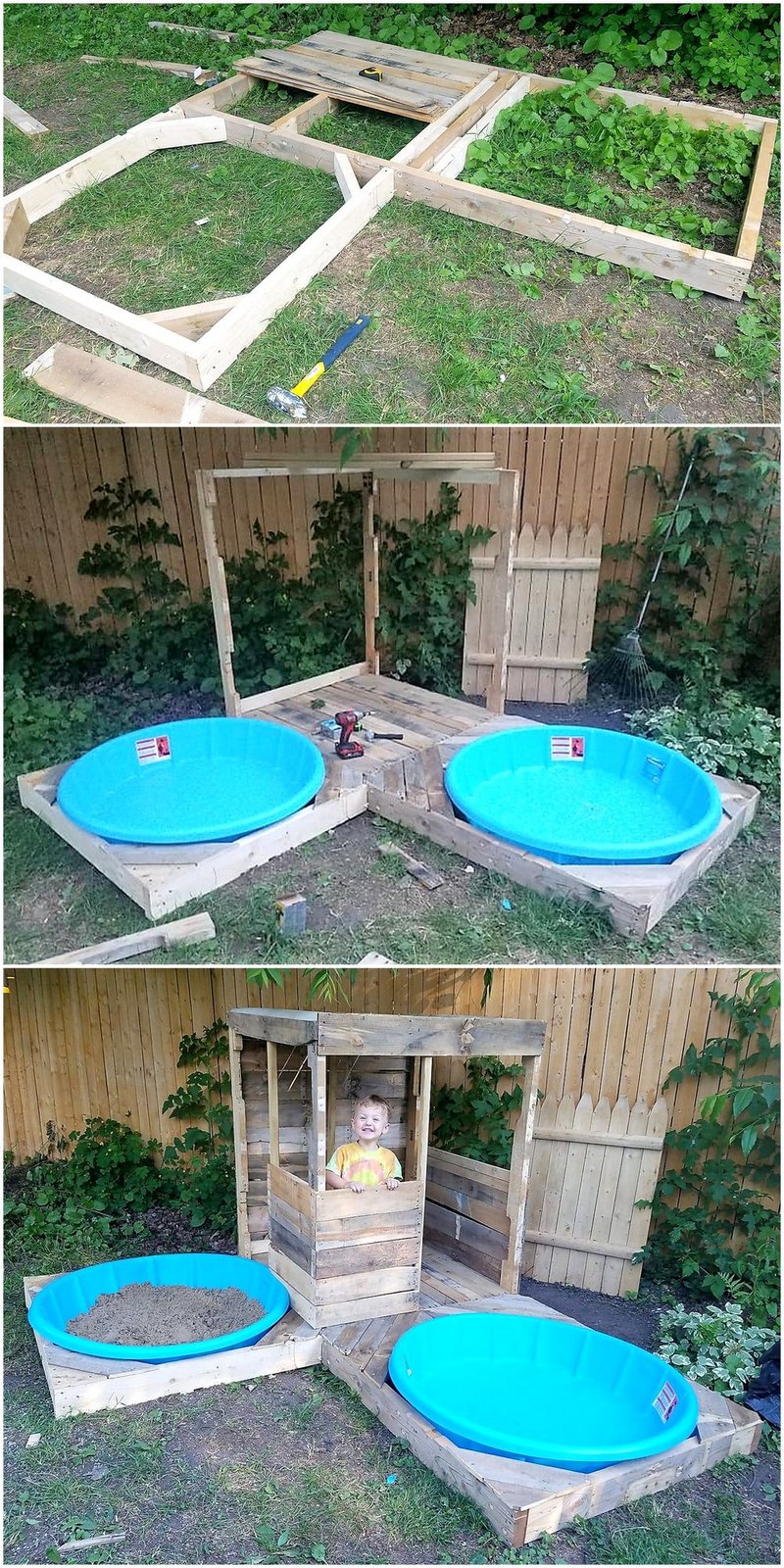 DIY pallets kids playland